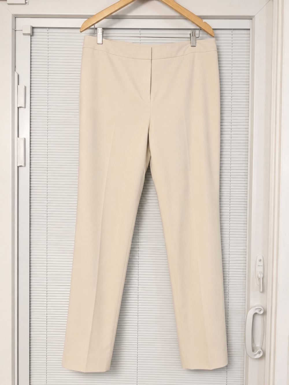 Lafayette 148 New York Ivory Wool Tailored Pants Size 14 Quiet Luxury